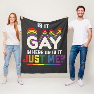 Couverture Polaire Fierté LGBT Est-ce gay ici ou est-ce juste moi