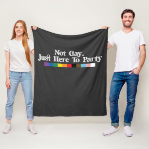 Couverture Polaire Fierté LGBT Pas Gay Juste Ici Pour Soutenir La Fêt