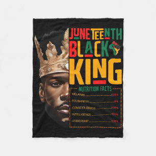 Couverture Polaire Fierté royale noire de Juneteenth Faits nutritionn