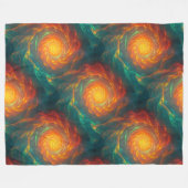 Couverture Polaire fiery fractals (Devant (Horizontal))