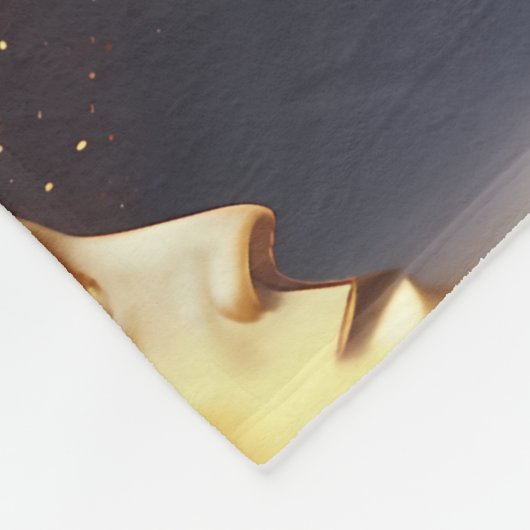 Couverture Polaire Fiery Orange Celestial Moon Blanket – Luxury Seaml (Coin)