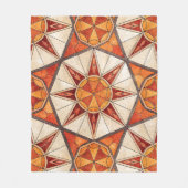 Couverture Polaire Fiery Red and Orange Starburst - Geometric Mosaic (Devant)