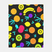 Couverture Polaire Fiesta aux fruits lumineux (Devant)