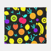 Couverture Polaire Fiesta aux fruits lumineux (Devant (Horizontal))