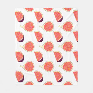 Couverture Polaire Fig mauve : motif coloré