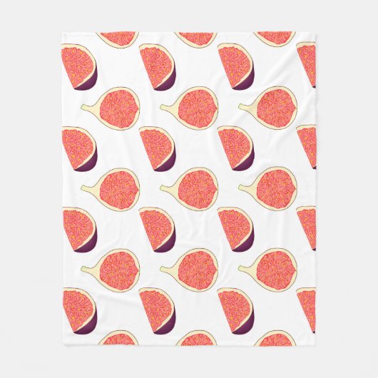 Couverture Polaire Fig mauve : motif coloré (Devant)