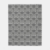Couverture Polaire Figarations Monoline Gris Figaro Motif automobile (Devant)