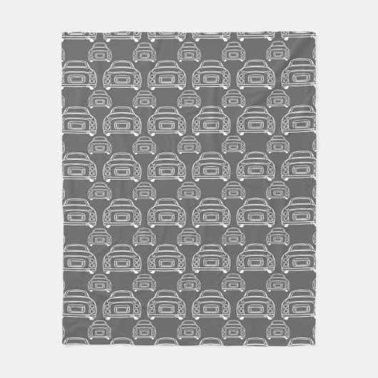 Couverture Polaire Figarations Monoline Gris Figaro Motif automobile (Devant)