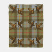 Couverture Polaire Fighting Pheasants on tweed / tartan background  (Devant)