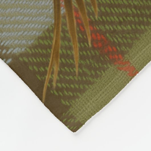 Couverture Polaire Fighting Pheasants on tweed / tartan background  (Coin)