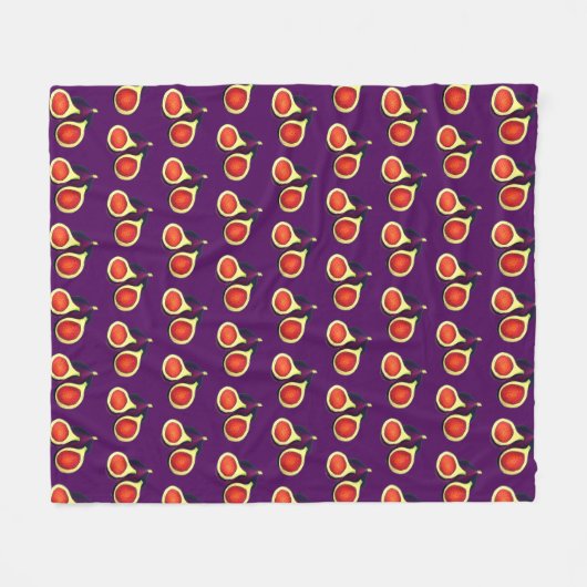 Couverture Polaire Figues violettes frites Ripe frites Fruit Fig Tree (Devant (Horizontal))