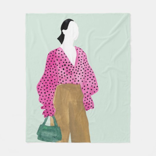 Couverture Polaire Figure de mode debout - Pointe Polka haut (Devant)