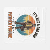 Couverture Polaire Figure de père drôle Design de chemise humoristiqu (Devant (Horizontal))