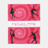Couverture Polaire Figure Patinage Cerise Swirl Fleece Blanket (Devant)