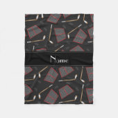 Couverture Polaire Filets noirs nommés faits sur commande de galets (Devant)