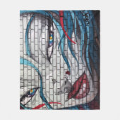 Couverture Polaire Fille asiatique graffiti (Devant)