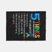Couverture Polaire Fille autistique Sensibilisation sur l'autisme Sou (Devant (Horizontal))