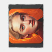 Couverture Polaire Fille aux yeux bleus (Devant)