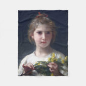 Couverture Polaire Fille avec Mimosa, Bouguereau (Devant)