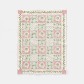 Couverture Polaire Fille Bébé Floral Gingham Fraises d'Été (Devant)