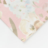 Couverture Polaire Fille Blush Crème Rose Blanc Floral (Coin)