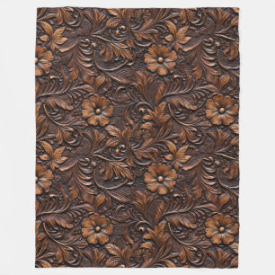 Couverture Polaire Fille Brown occidentale Bohemian Floral