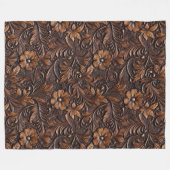 Couverture Polaire Fille Brown occidentale Bohemian Floral (Devant (Horizontal))