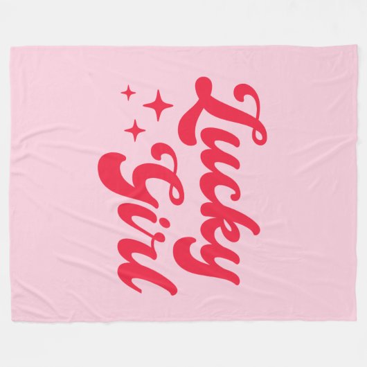 Couverture Polaire Fille chanceuse (Devant (Horizontal))