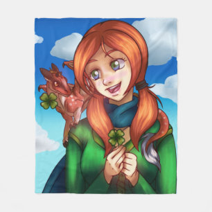 Couverture Polaire Fille chanceuse