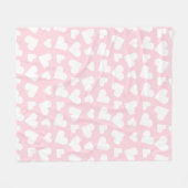 Couverture Polaire Fille Coeur Motif rose blanc (Devant (Horizontal))