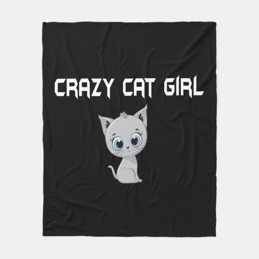 Couverture Polaire Fille Crazy Cat (Devant)