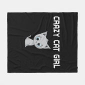 Couverture Polaire Fille Crazy Cat (Devant (Horizontal))