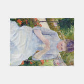 Couverture Polaire Fille dans le jardin, Mary Cassatt (Devant (Horizontal))