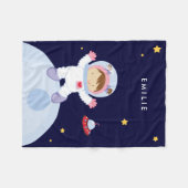 Couverture Polaire Fille d'astronaute {brune} (Devant (Horizontal))