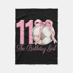 Couverture Polaire Fille de 11 ans d'anniversaire Foot Ll Coquette Ro