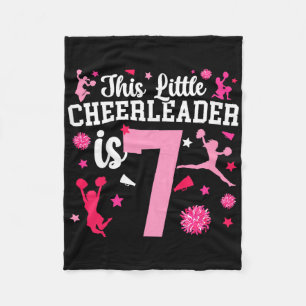 Couverture Polaire Fille de 7 ans pour anniversaire cheerleading Sept