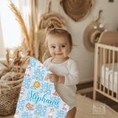 Couverture Polaire Fille de l'oie ridicule Design Bleu