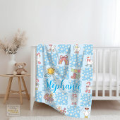 Couverture Polaire Fille de l'oie ridicule Design Bleu