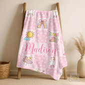 Couverture Polaire Fille de l'oie ridicule Design Rose