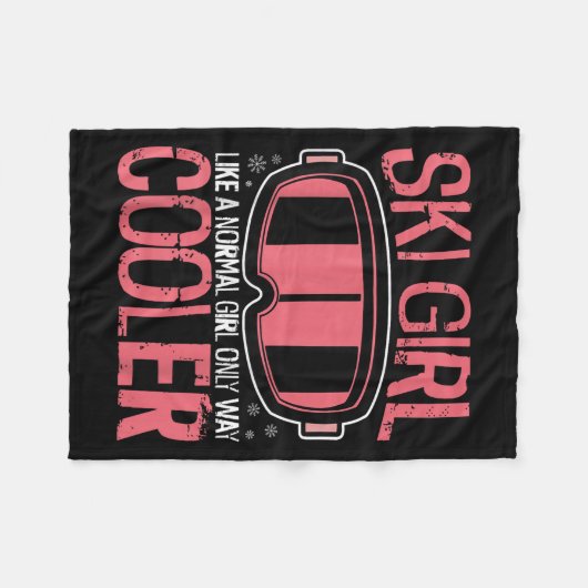 Couverture Polaire Fille De Ski Comme Une Fille Normale Seulement Gla (Devant (Horizontal))