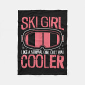 Couverture Polaire Fille De Ski Comme Une Fille Normale Seulement Gla (Devant)