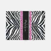 Couverture Polaire Fille décorée d'un monogramme de fausse pierre de (Devant (Horizontal))