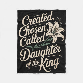 Couverture Polaire Fille Élue Appelée Du Roi Premium Créée
