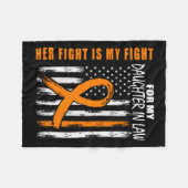 Couverture Polaire Fille En Droit Sensibilisation À La Sclérose En Pl (Devant (Horizontal))