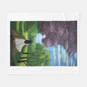 Couverture Polaire Fille en robe blanche (Devant (Horizontal))