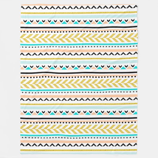 Couverture Polaire Fille géométrique Aztec design inspiré (Devant)