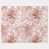Couverture Polaire Fille Glam Rose Rose Or Floral (Devant (Horizontal))