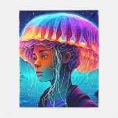Couverture Polaire Fille Méduse Art (Devant)