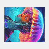 Couverture Polaire Fille Méduse Art (Devant (Horizontal))