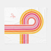 Couverture Polaire Fille moderne Couleurs lumineuses Motif à bandes c (Devant (Horizontal))